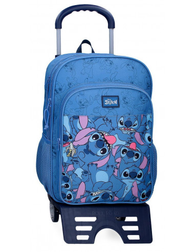 43824T2 ADAPT. BACKPACK 40CM 2C.W/TROLLEY  HAPPY STITCH